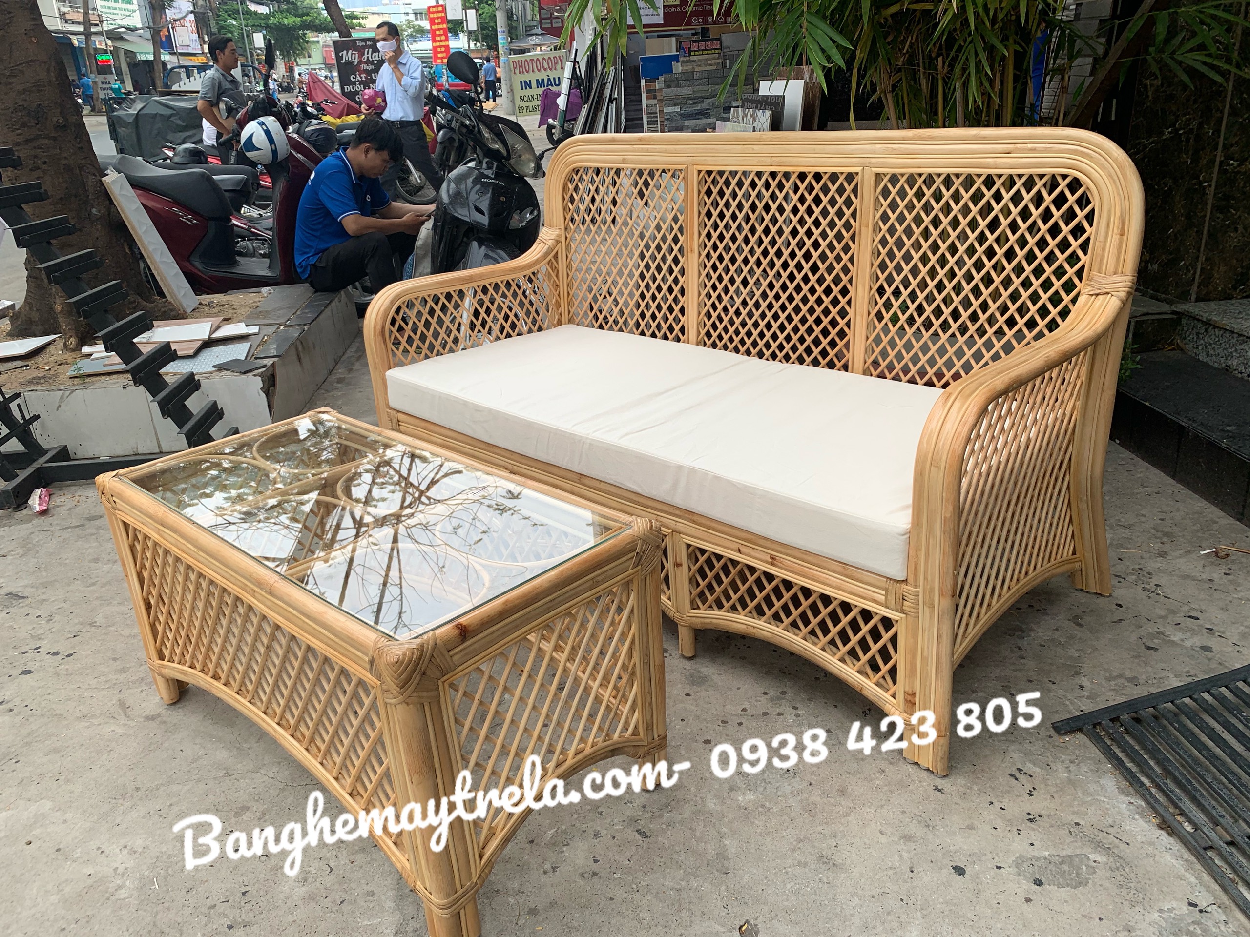 Ghế sofa dài mây tự nhiên